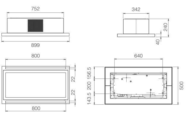 Таванен аспиратор Elica Cloud Seven Filter